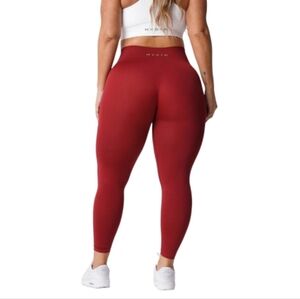NVGTN Solid Seamless Leggings Red Women's Small